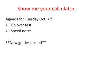 Motion Concepts and Calculations Overview