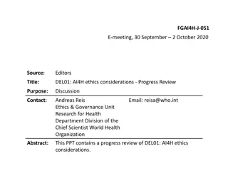 AI4H Ethics Considerations Progress Review