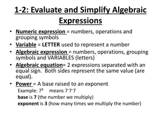 Simplifying Algebraic Expressions Guide