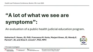 Understanding Public Health Judicial Education Program Evaluation