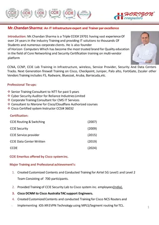 IT Infrastructure Expert & Trainer Profile