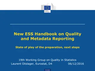 New ESS Handbook on Quality Reporting