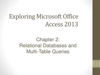 Designing Tables in Microsoft Access 2013