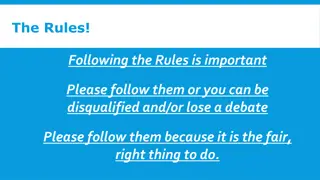 Debate Preparation Rules and Guidelines