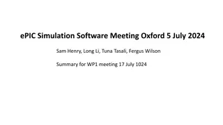 ePIC Simulation Software Meeting Summary