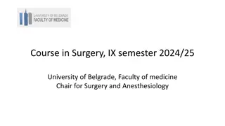 Surgery Course Overview and Schedule