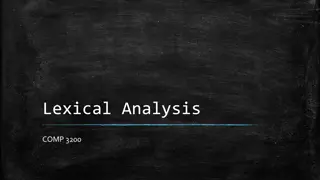 Compiler Design Basics: Lexical Analysis Strategies