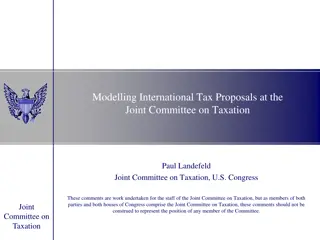 Modelling International Tax Proposals and Revenue Estimates