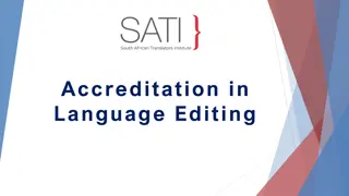 Accreditation in Language Editing Requirements