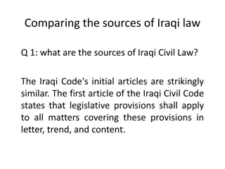 Sources of Iraqi Civil Law Analysis