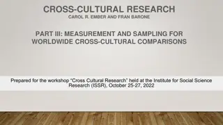 Cross-Cultural Research: Measurement and Sampling Insights