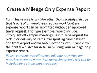 Create Mileage Only Expense Report Easily