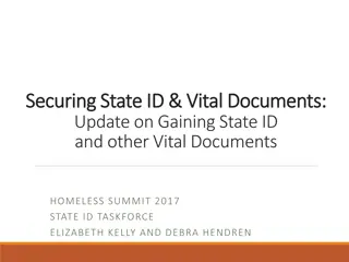 State ID and Vital Documents Update 2017 Summit Taskforce Review