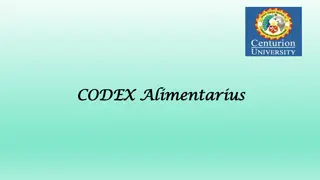 Food Safety Standards and Codex Alimentarius Overview