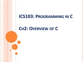 Overview of C Programming