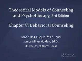 Behavioral Counseling: Theoretical Models Examined