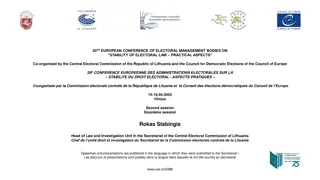 Electoral Dispute Resolution Framework in Lithuania