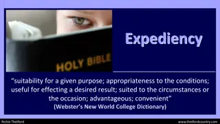 Understanding Scriptural Expediency