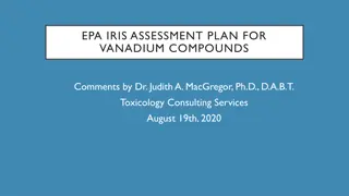 Vanadium Compounds Assessment Plan Comments