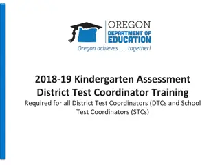 Oregon Kindergarten Assessment Overview