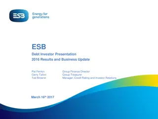 ESB Debt Investor Presentation 2016 Results Update
