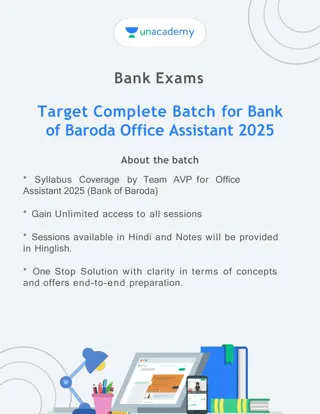 Complete Batch for Bank of Baroda Office Assistant 2025