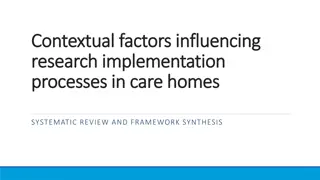 Influencing Research Implementation in Care Homes - Systematic Review