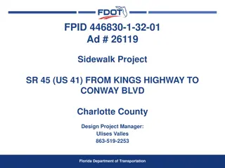 Sidewalk Project SR 45 Charlotte County Design