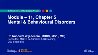 Mental and Behavioural Disorders: Module 11 Important Points