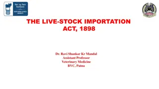 Livestock Importation Acts Overview