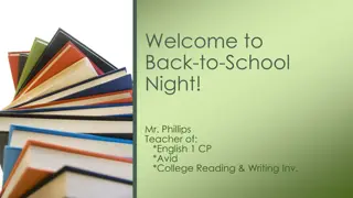 Mr. Phillips - Back-to-School Night Information