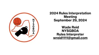 Basketball Rules Interpretation and Officiating Guidelines