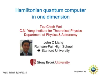 Hamiltonian Quantum Computer in 1D