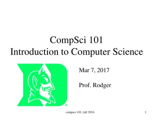 Understanding CompSci 101 Announcements