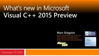 Visual C++ 2015 Preview Highlights