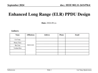 ELR PPDU Design Overview
