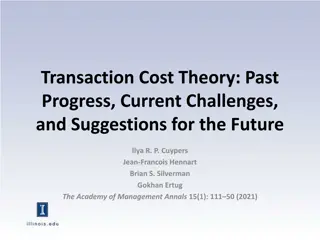 Progress & Challenges of Transaction Cost Theory