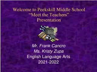 Peekskill Middle School English Language Arts Overview