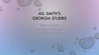 Ms. Smith's Georgia Studies Weekly Agenda