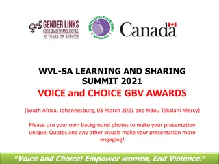 Voice and Choice: Empowering Women to End Violence
