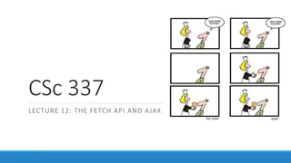Web Communication Using Fetch API and AJAX