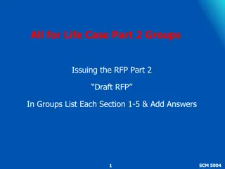Draft RFP Guidelines for All.for.Life Requirements
