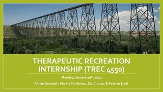 Therapeutic Recreation Internship Details 2024
