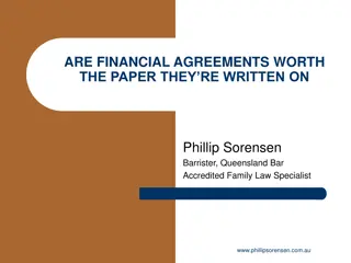 Are Financial Agreements Worth It? A Barrister's Insight