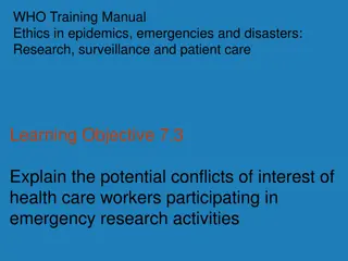 Understanding Conflicts of Interest in Emergency Research Activities