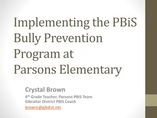 Implementing PBiS Bully Prevention at Parsons Elementary