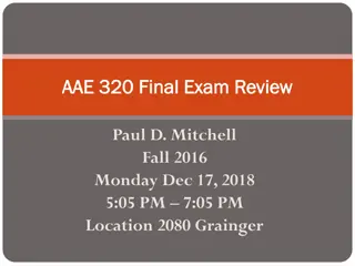 Final Exam Review for AAE 320 Course