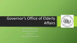 Financial Reporting and Auditing Procedures for Governor's Office of Elderly Affairs
