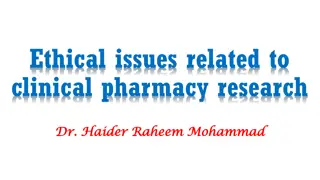 Clinical Pharmacy Research Ethics