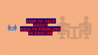 Talk About Health Problems in English